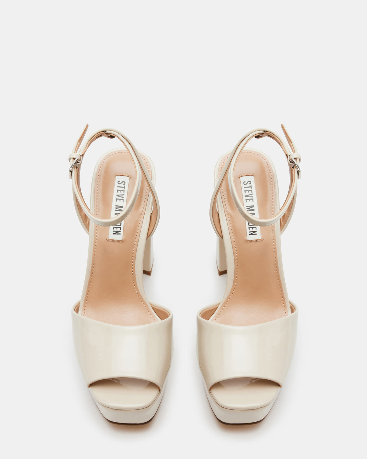 LOURDES Bone Patent Platform Heel | Women's Heels Steve Madden BONE PATENT