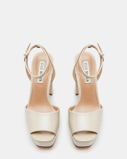 LOURDES Bone Patent Platform Heel | Women's Heels Steve Madden BONE PATENT