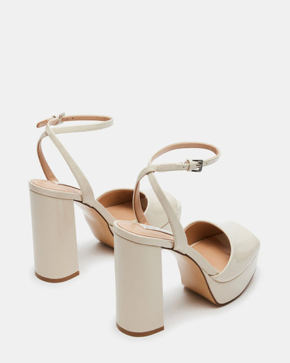 LOURDES Bone Patent Platform Heel | Women's Heels Steve Madden BONE PATENT