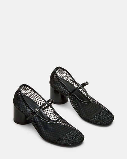 RAYNOR Black Women's Mary Jane Mesh Block Heel Steve Madden BLACK