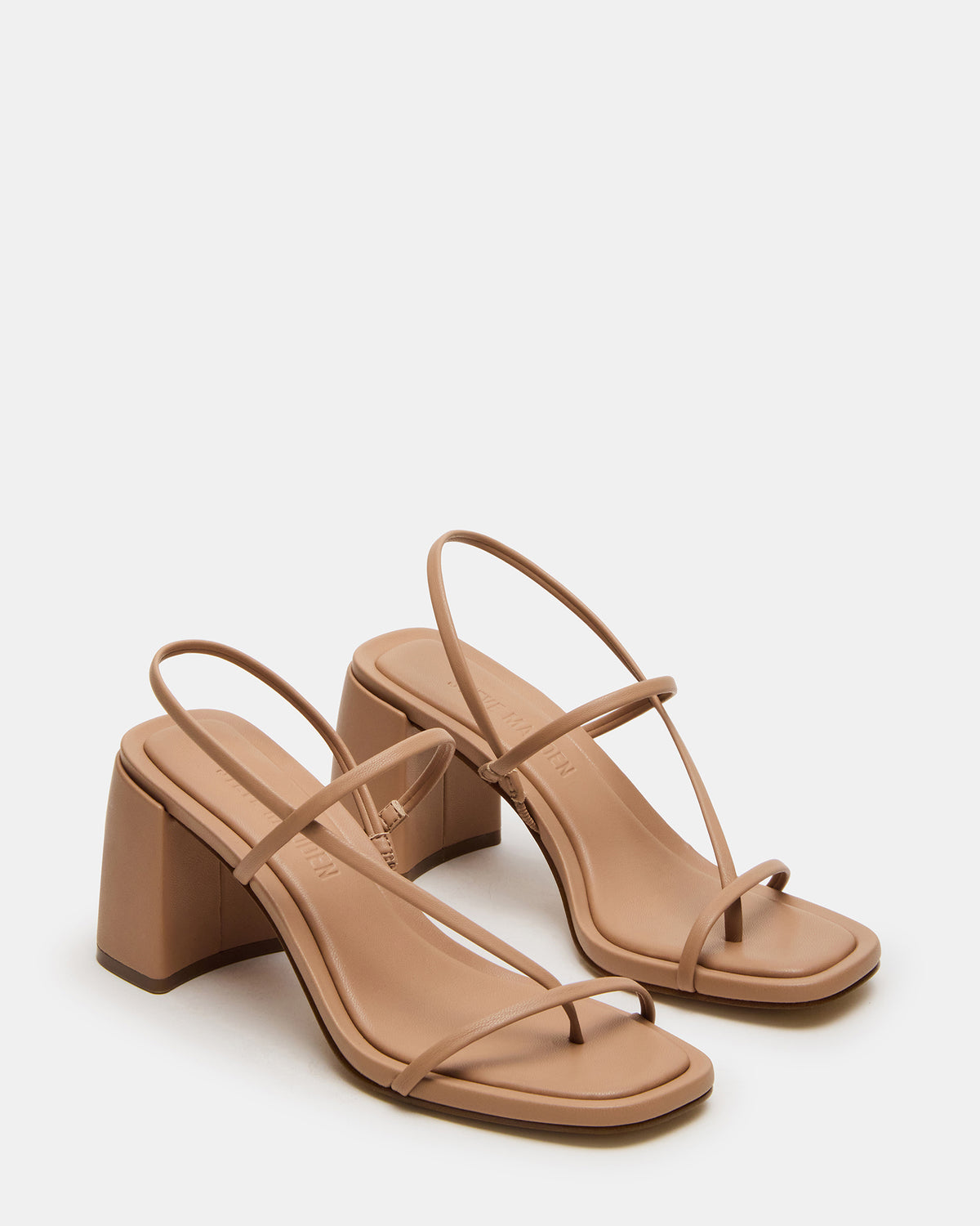 DIORA Natural Women's Strappy Square-Toe Heel Steve Madden NATURAL