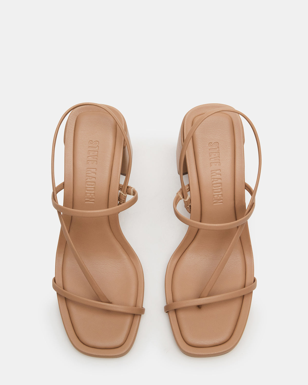 DIORA Natural Women's Strappy Square-Toe Heel Steve Madden NATURAL