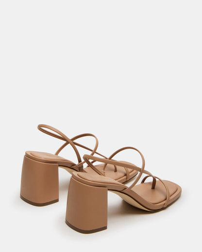 DIORA Natural Women's Strappy Square-Toe Heel Steve Madden NATURAL