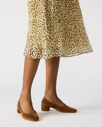 MOLLIE Chestnut Suede Ballet Women's Block Heels Steve Madden CHESTNUT SUEDE