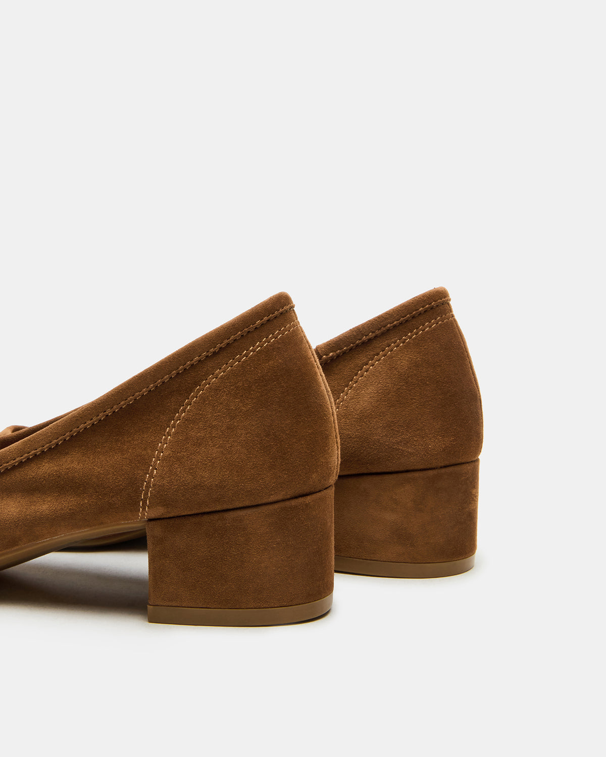 MOLLIE Chestnut Suede Ballet Women's Block Heels Steve Madden CHESTNUT SUEDE