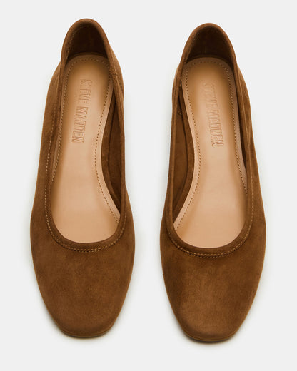 MOLLIE Chestnut Suede Ballet Women's Block Heels Steve Madden CHESTNUT SUEDE