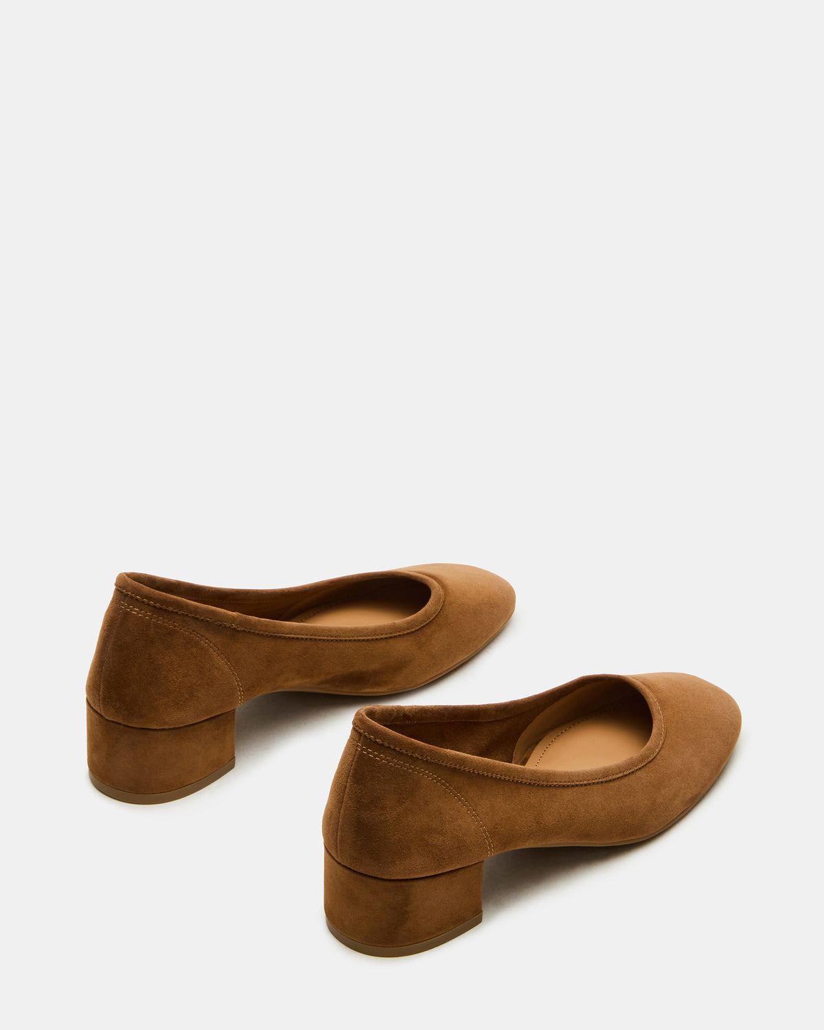 MOLLIE Chestnut Suede Ballet Women's Block Heels Steve Madden CHESTNUT SUEDE