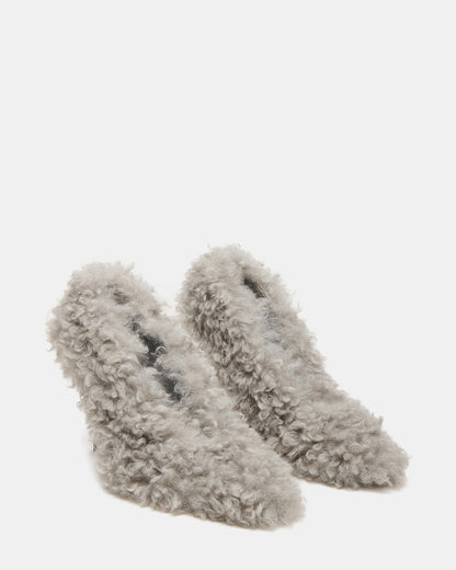 ACHILLES Light Blue Pointed-Toe Faux Fur Stiletto Women's Heel Steve Madden LIGHT BLUE