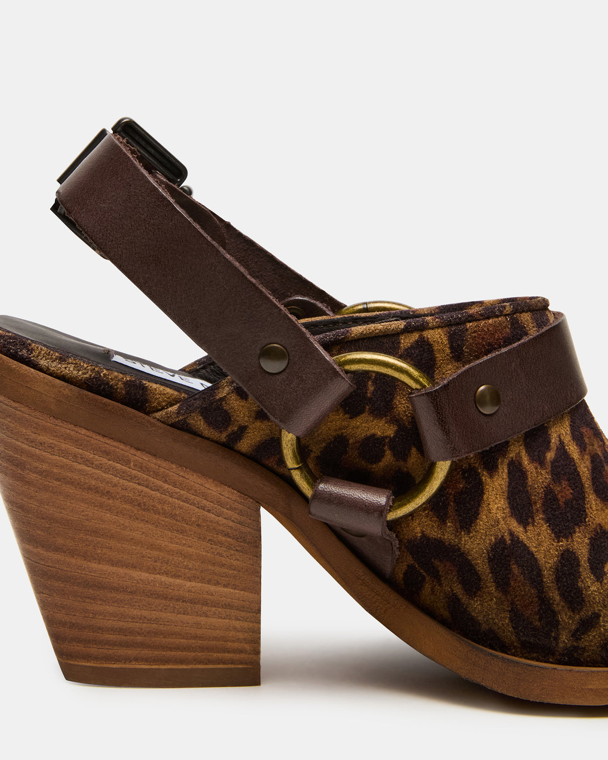 TALIKA Leopard Suede Pointed-Toe Buckle Slingback Women's Heel Steve Madden LEOPARD SUEDE