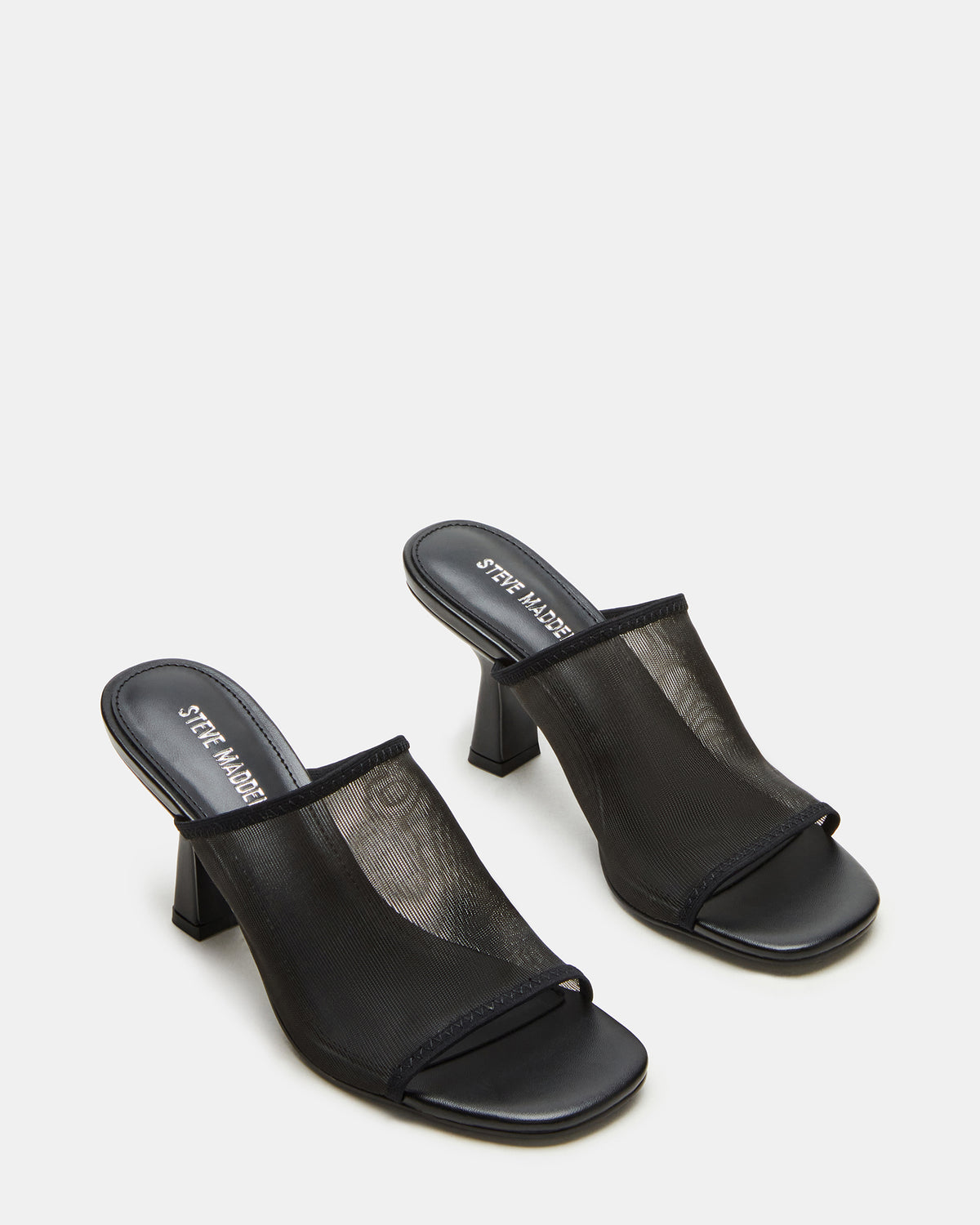 GLEAM Black Women's Square-Toe Mule Heel Steve Madden BLACK