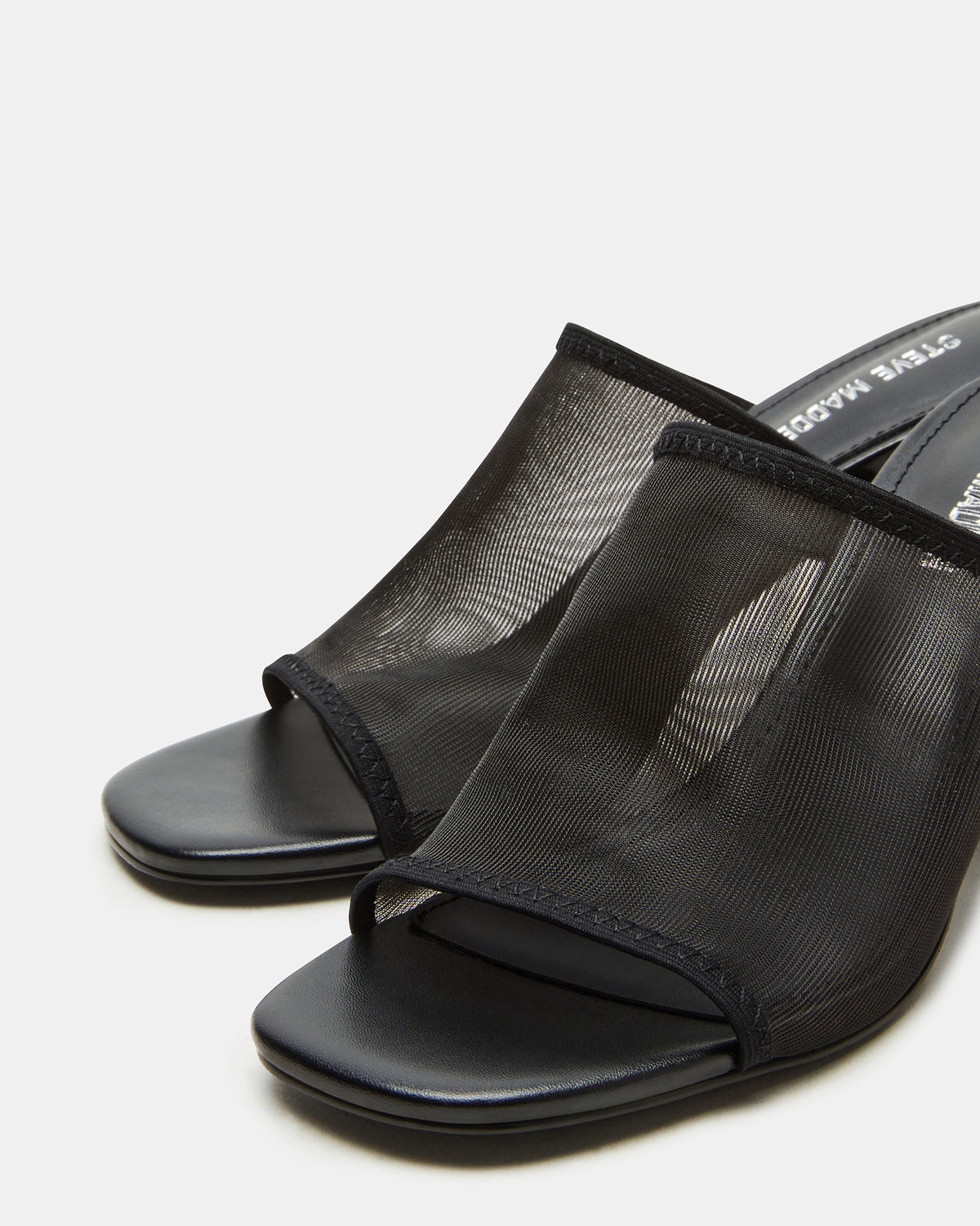 GLEAM Black Women's Square-Toe Mule Heel Steve Madden BLACK