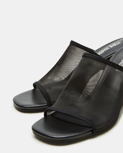 GLEAM Black Women's Square-Toe Mule Heel Steve Madden BLACK