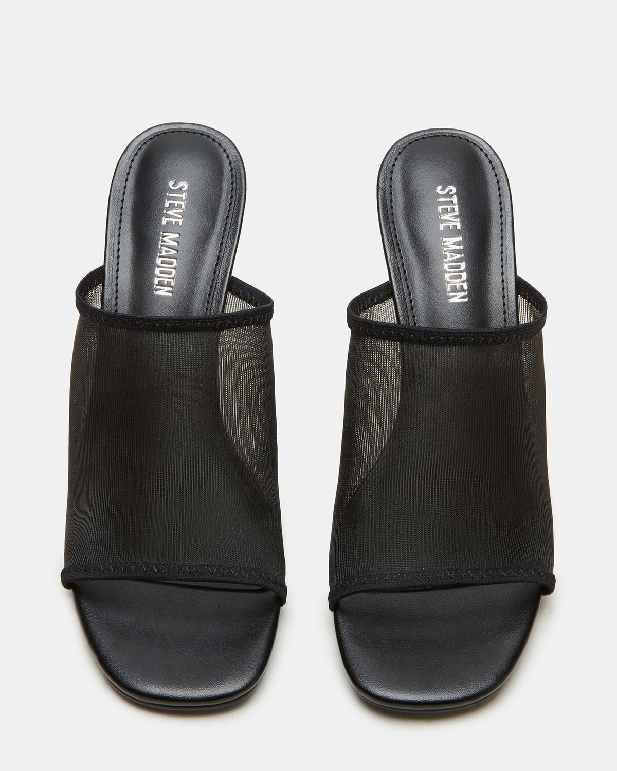 GLEAM Black Women's Square-Toe Mule Heel Steve Madden BLACK