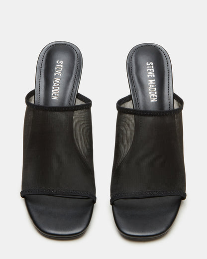 GLEAM Black Women's Square-Toe Mule Heel Steve Madden BLACK