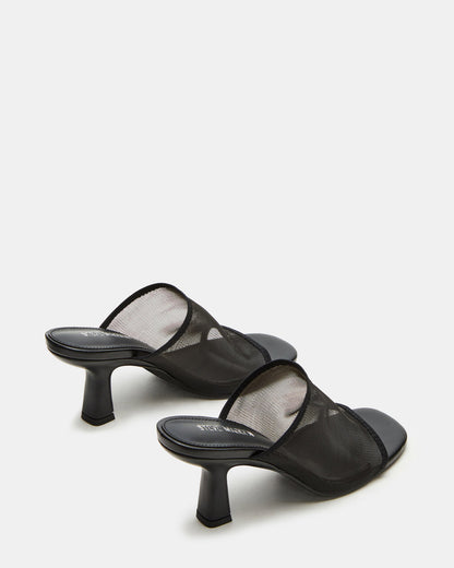 GLEAM Black Women's Square-Toe Mule Heel Steve Madden BLACK