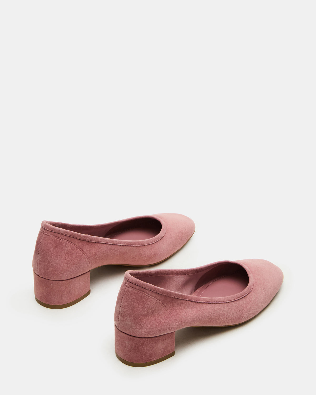 MOLLIE Mauve Suede Ballet Women's Block Heels Steve Madden MAUVE SUEDE