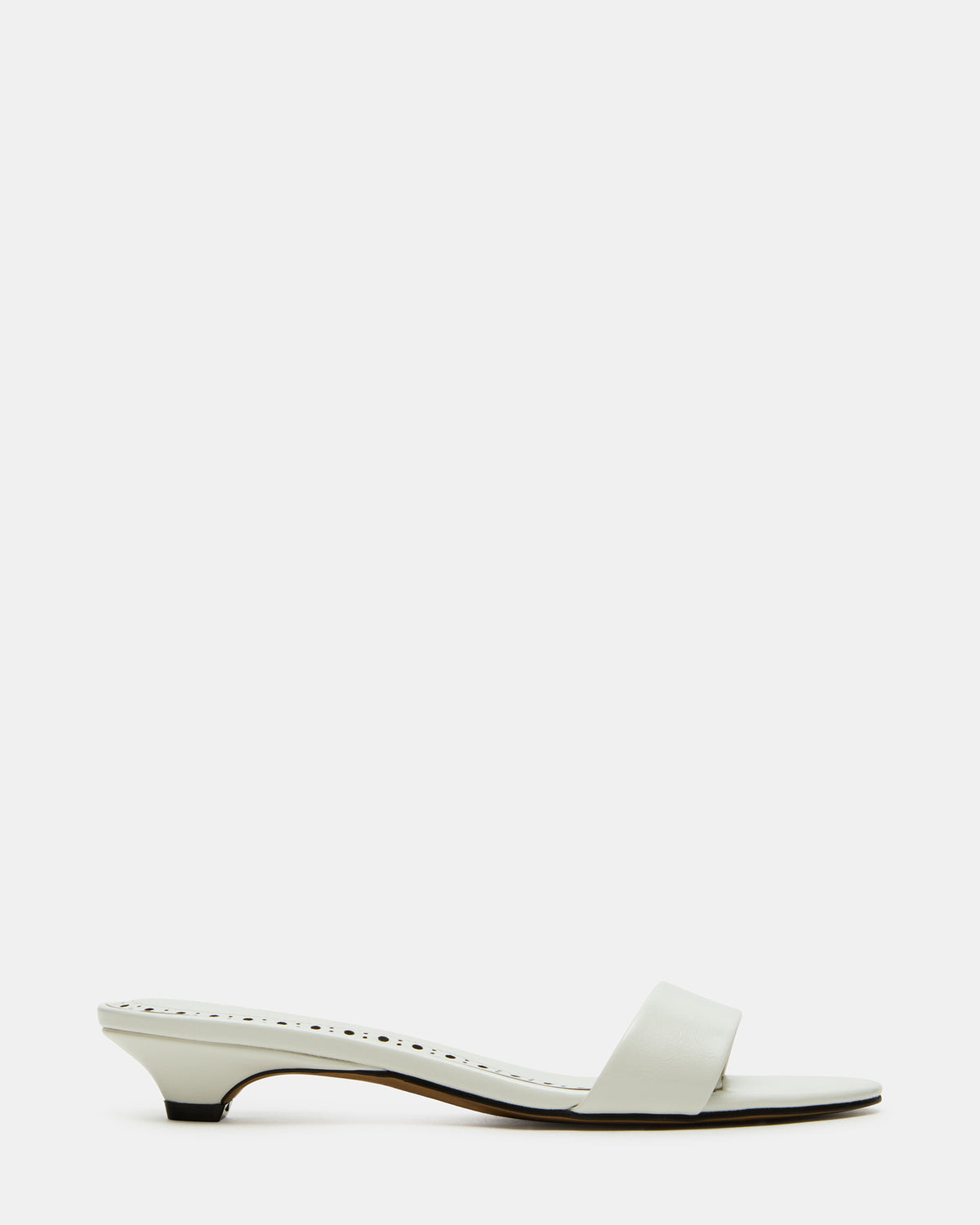 BERRY White Women's Mule Kitten Heel Steve Madden WHITE