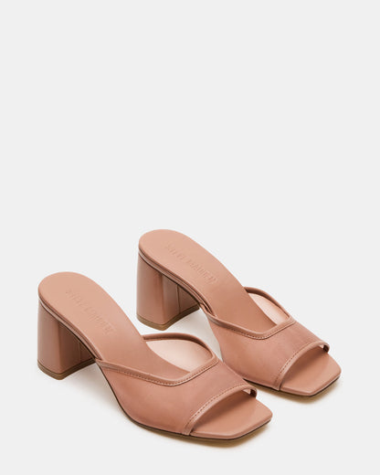 MADAME Mocha Square-Toe Mesh Mule Women's Heel Steve Madden MOCHA