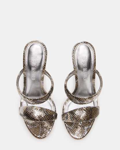 SATURN Snake Stiletto Mule Women's Heel Steve Madden SNAKE