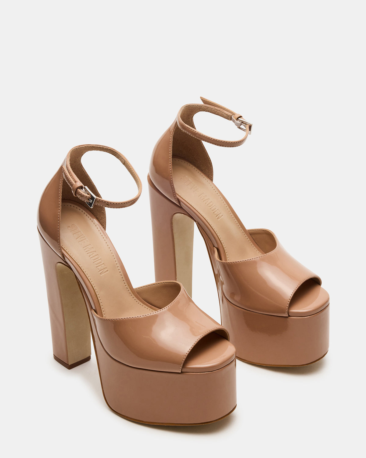 NIGHTFALL Blush Patent Women's Platform Blcok Heel Steve Madden BLUSH PATENT