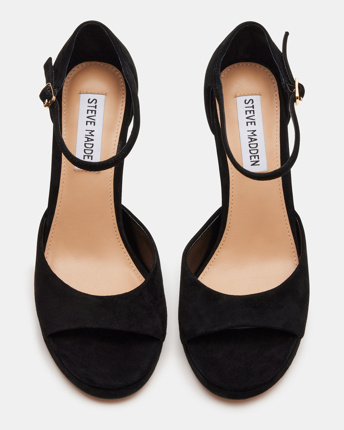 ESTER Black Suede Strappy Heel | Women's Heels Steve Madden BLACK SUEDE