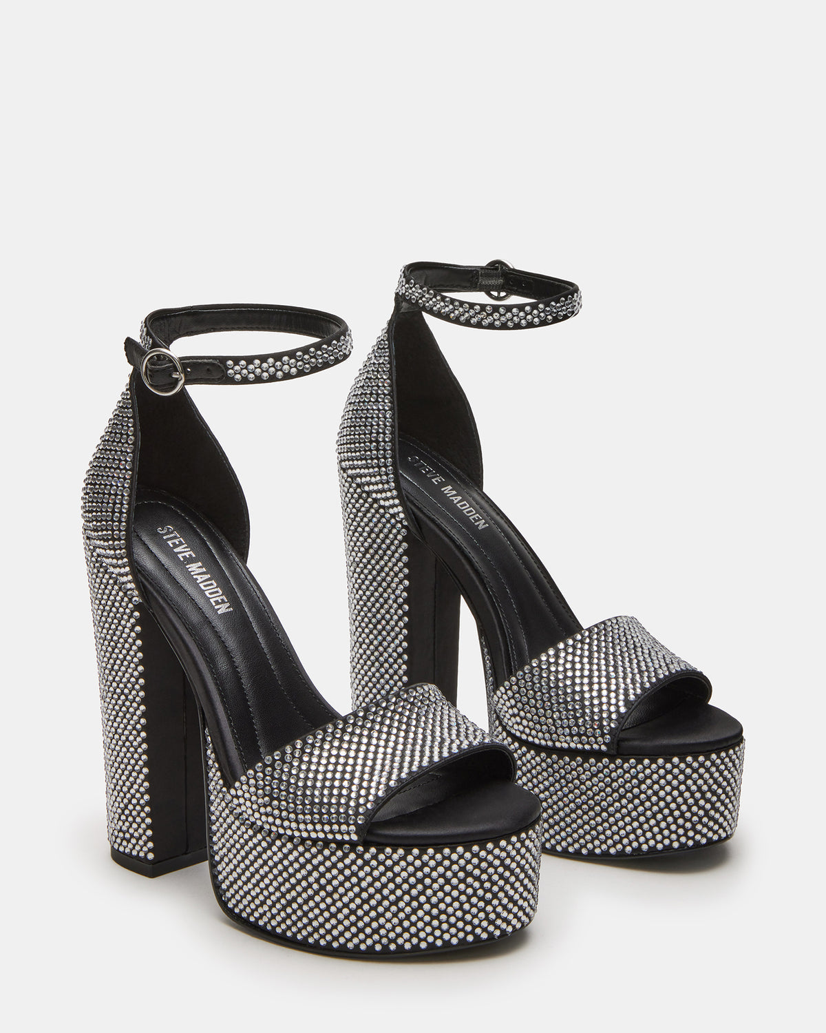 GLAM Rhinestones Platform Block Heel | Women's Heels Steve Madden RHINESTONES