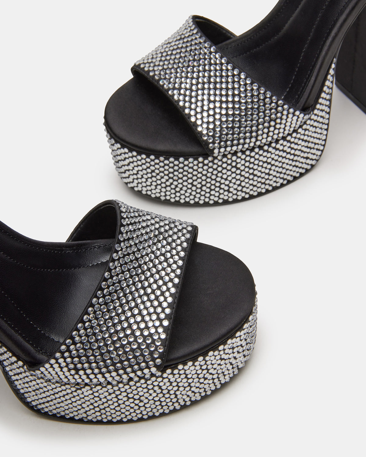 GLAM Rhinestones Platform Block Heel | Women's Heels Steve Madden RHINESTONES