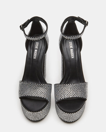 GLAM Rhinestones Platform Block Heel | Women's Heels Steve Madden RHINESTONES