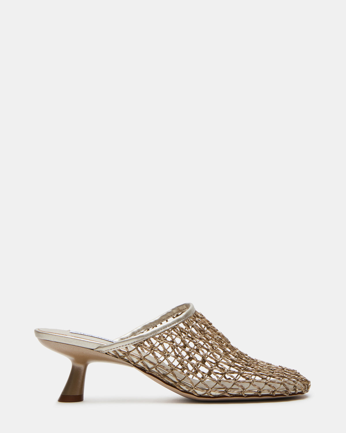 XRAY Gold Women's Caged Net Mule Heel Steve Madden GOLD