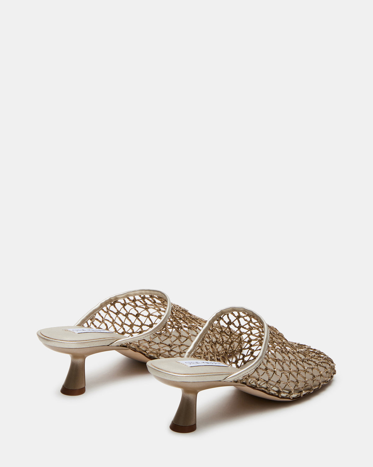 XRAY Gold Women's Caged Net Mule Heel Steve Madden GOLD