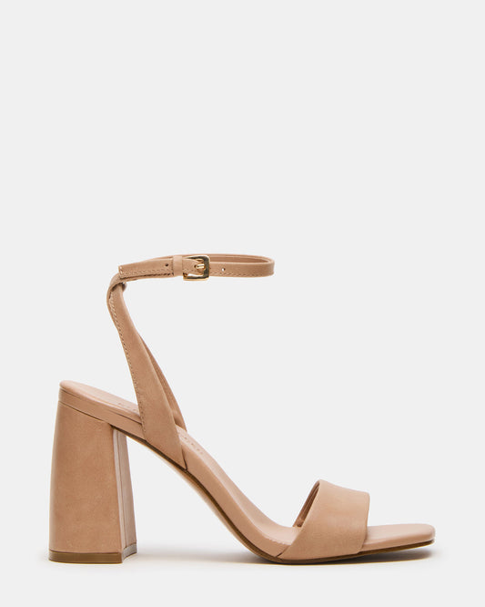 MESSA Natural Leather Women's Square-Toe Block Heel Steve Madden NATURAL LEATHER