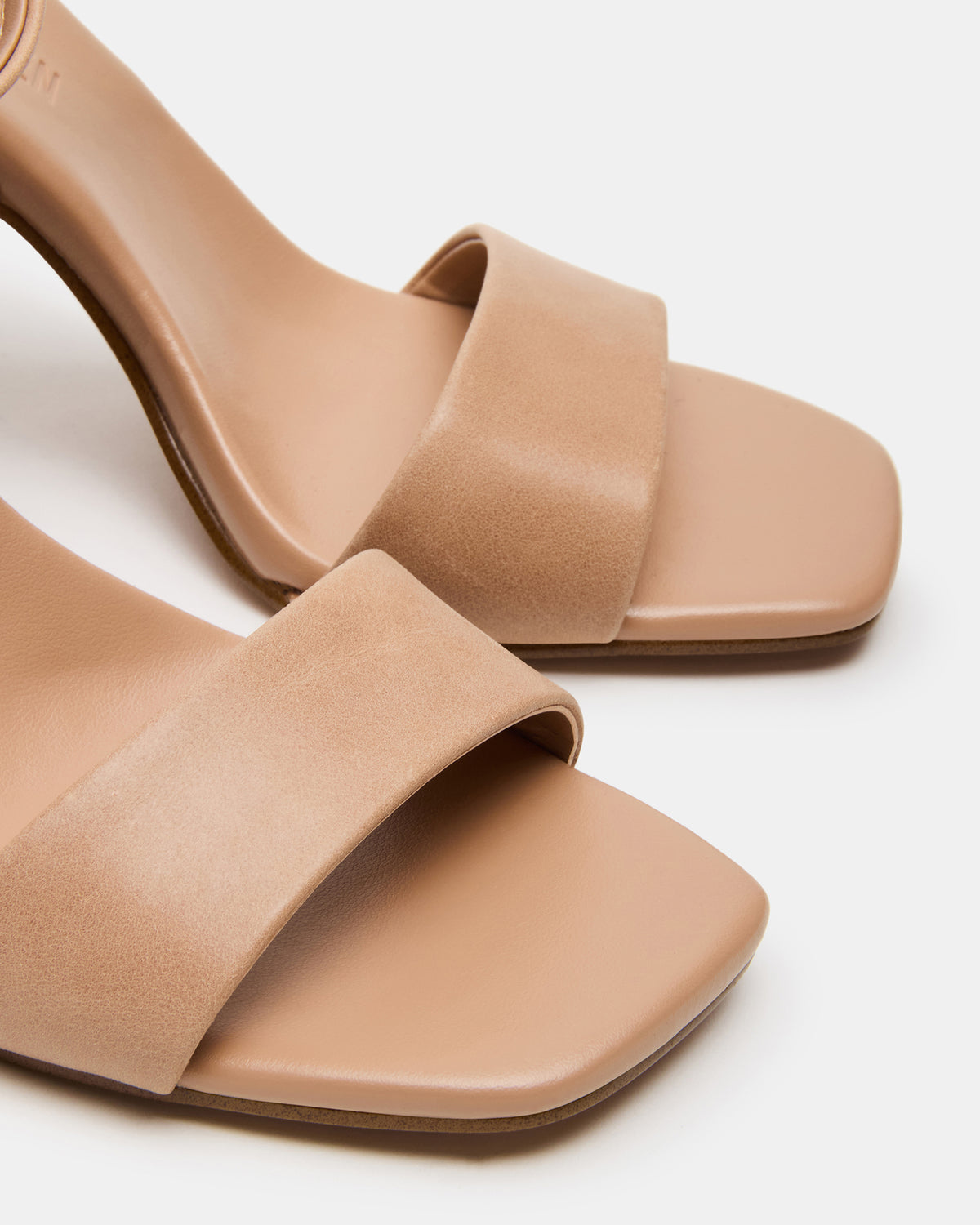 MESSA Natural Leather Women's Square-Toe Block Heel Steve Madden NATURAL LEATHER