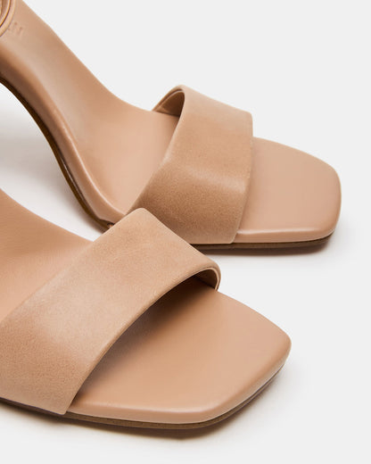 MESSA Natural Leather Women's Square-Toe Block Heel Steve Madden NATURAL LEATHER