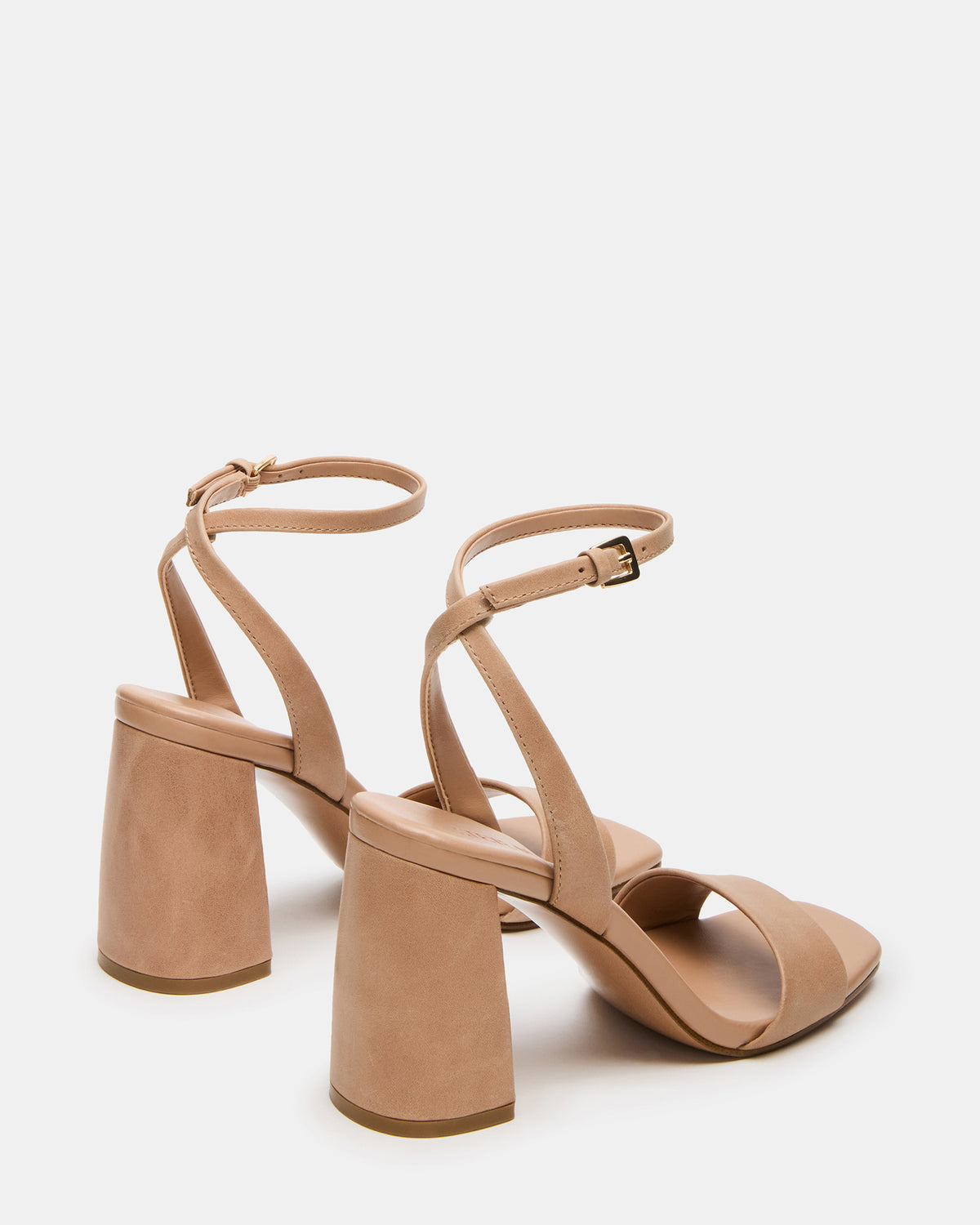 MESSA Natural Leather Women's Square-Toe Block Heel Steve Madden NATURAL LEATHER