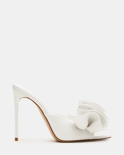 AFFINITY White Patent Pointed-Toe Stiletto Mule Women's Heel Steve Madden WHITE PATENT
