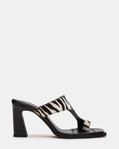 ALAMEDA Zebra Square-Toe Mule Women's Heel Steve Madden ZEBRA