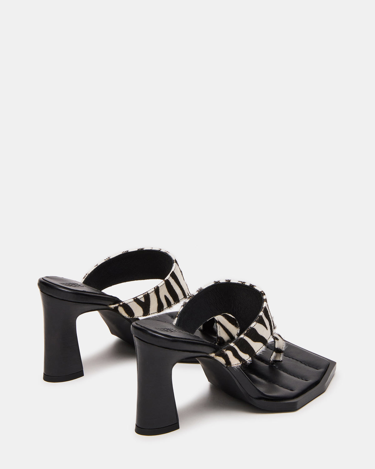 ALAMEDA Zebra Square-Toe Mule Women's Heel Steve Madden ZEBRA