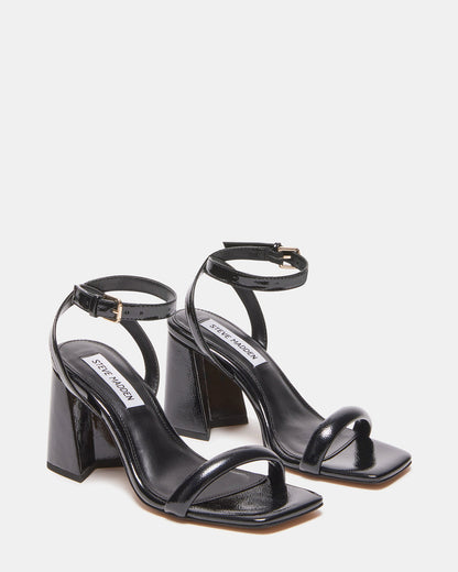 GRETIN Black Square Toe Heels | Women's Heels Steve Madden BLACK