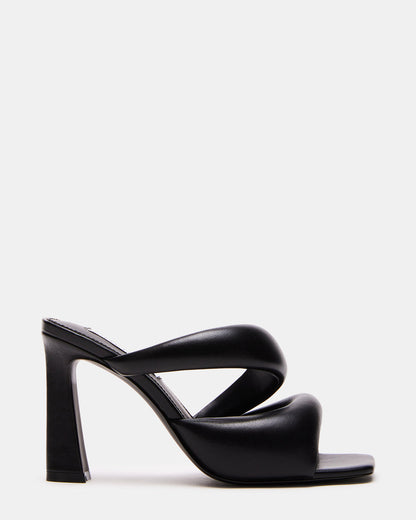 KLOSS Black Tubular Square Toe Mule | Women's Heels Steve Madden BLACK