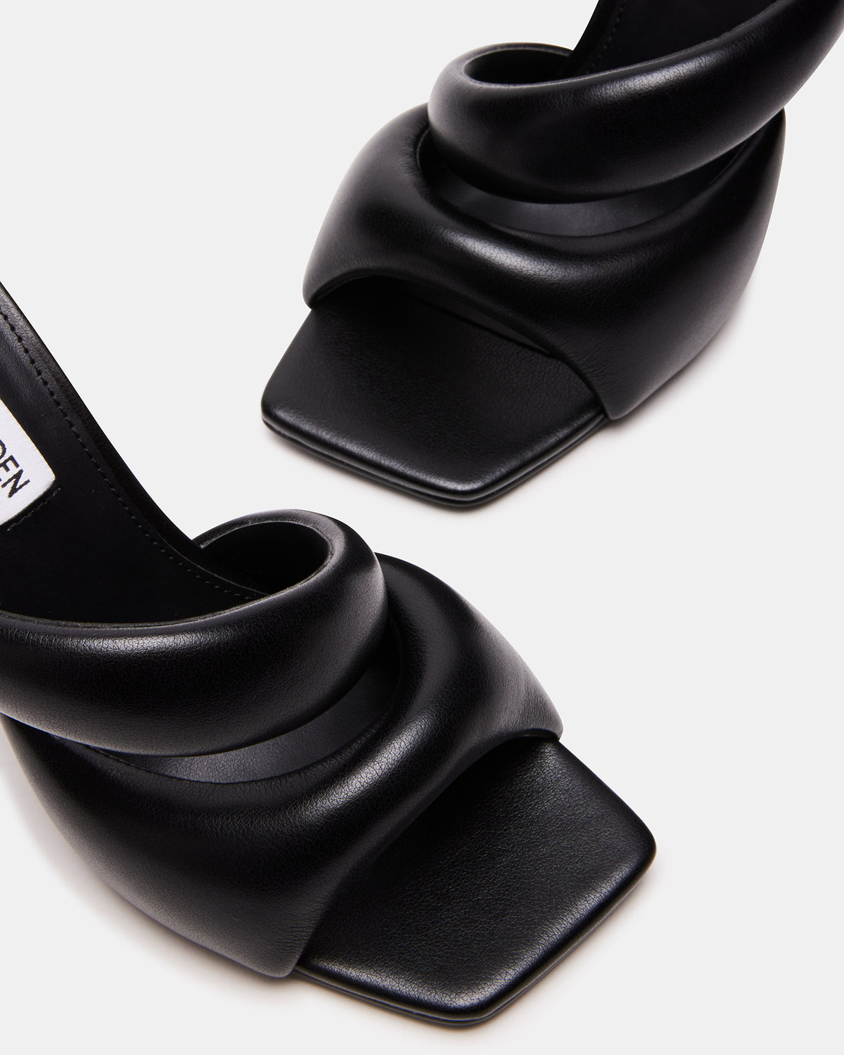KLOSS Black Tubular Square Toe Mule | Women's Heels Steve Madden BLACK