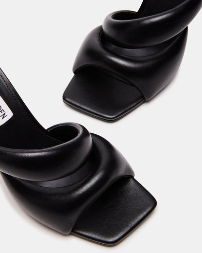 KLOSS Black Tubular Square Toe Mule | Women's Heels Steve Madden BLACK