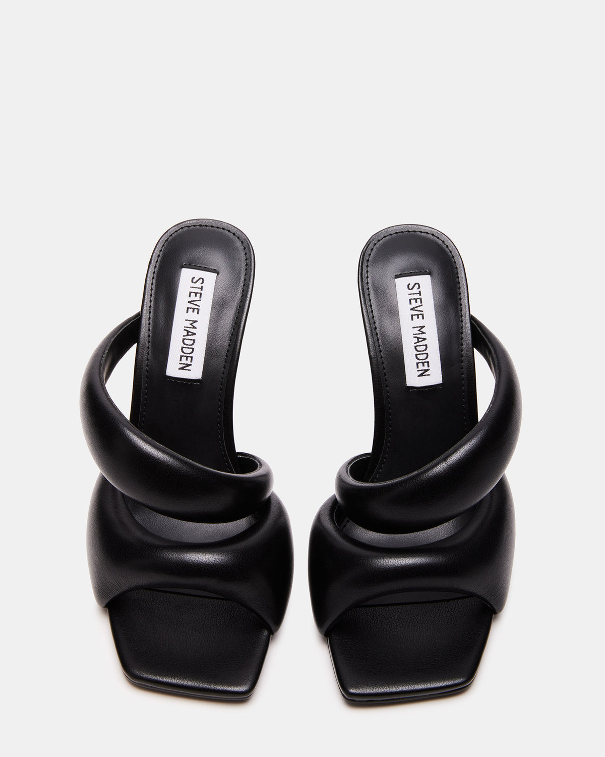 KLOSS Black Tubular Square Toe Mule | Women's Heels Steve Madden BLACK