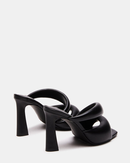 KLOSS Black Tubular Square Toe Mule | Women's Heels Steve Madden BLACK