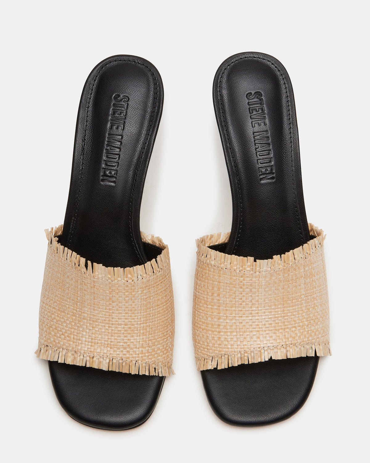 CRESCENT Raffia Square Toe Mule Heel | Women's Heels Steve Madden RAFFIA