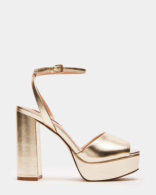 LOURDES Champagne Platform Heel | Women's Heels Steve Madden CHAMPAGNE