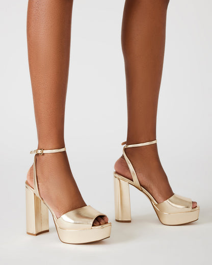 LOURDES Champagne Platform Heel | Women's Heels Steve Madden CHAMPAGNE