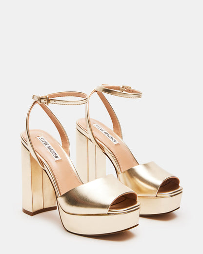 LOURDES Champagne Platform Heel | Women's Heels Steve Madden CHAMPAGNE