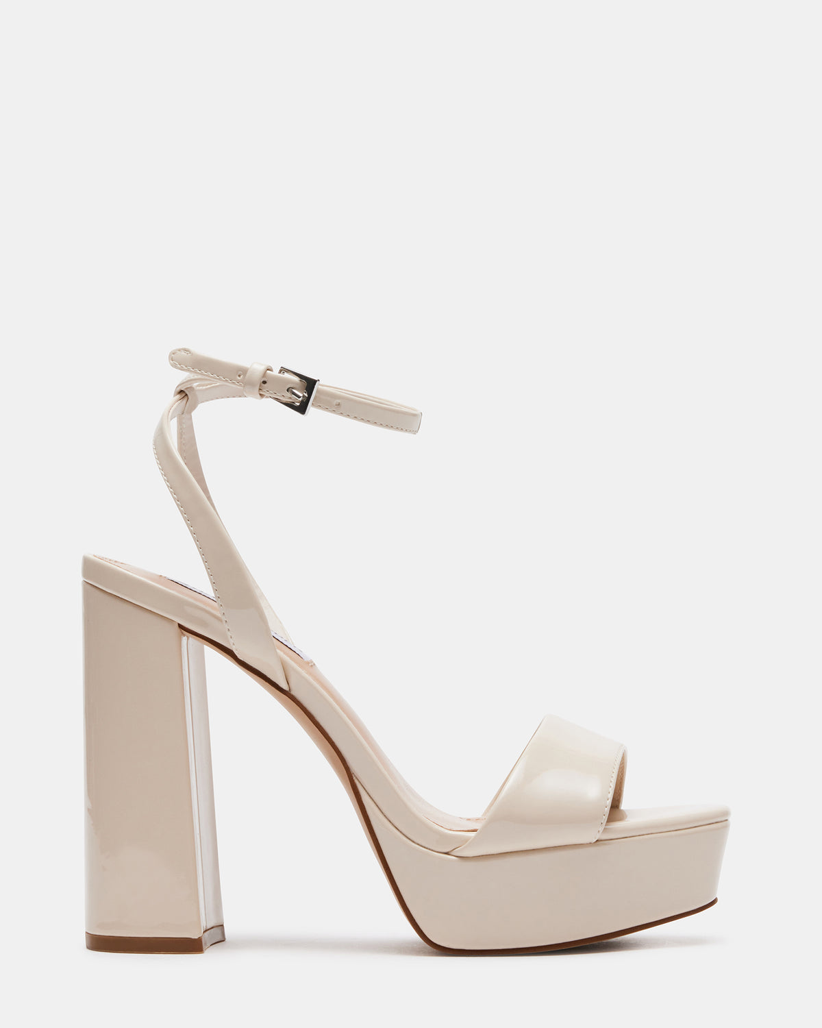LESSA Bone Patent Platform Block Heel | Women's Heels Steve Madden BONE PATENT