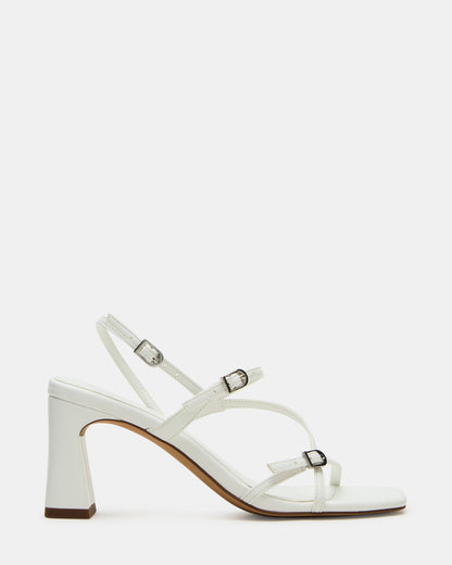 VANTAGE White Women's Square-Toe Strappy Slingback Heel Steve Madden WHITE