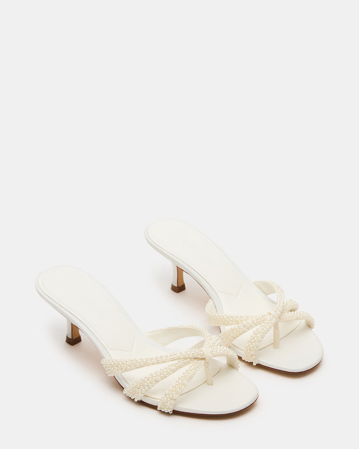 CARY Pearl Ivory Square-Toe Strappy Mule Women's Heel Steve Madden IVORY